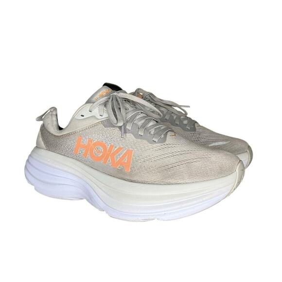 ***SOLD*** Hoka Bondi 8 Running Walk Shoes Size 8.5 Hoka One One Gray - Picture 3 of 6